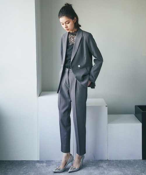 SMILE ORCHID（スマイルオーキッド）の「デーパートパンツ（スーツパンツ・レディース・ネイビー/オリーブ/ブラック/グレー・M/S/L）」の19枚目の写真