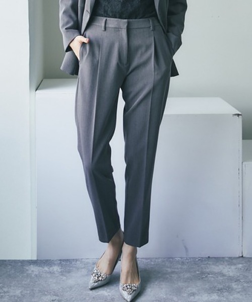 SMILE ORCHID（スマイルオーキッド）の「デーパートパンツ（スーツパンツ・レディース・ネイビー/オリーブ/ブラック/グレー・M/S/L）」の21枚目の写真