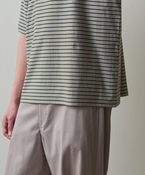 Steven Alan(スティーブンアラン)の「<Steven Alan> オーガニックコットン ボーダー Tシャツ -LOOSE(Tシャツ/カットソー・メンズ・ダークグレー/ライトグレー/オリーブ・S/M/L/XL)」の18枚目の写真