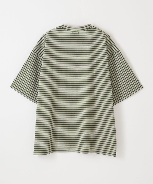 Steven Alan(スティーブンアラン)の「<Steven Alan> オーガニックコットン ボーダー Tシャツ -LOOSE(Tシャツ/カットソー・メンズ・ダークグレー/ライトグレー/オリーブ・S/M/L/XL)」の22枚目の写真