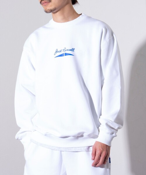 JACK PURCELL(ジャックパーセル)の「【CONVERSE JACK PURCELL/コンバース ジャックパーセル】フレンチテリービッグプルオーバースウェット(スウェット・メンズ・ブラック/アイボリー/オフホワイト・M/L)」の5枚目の写真