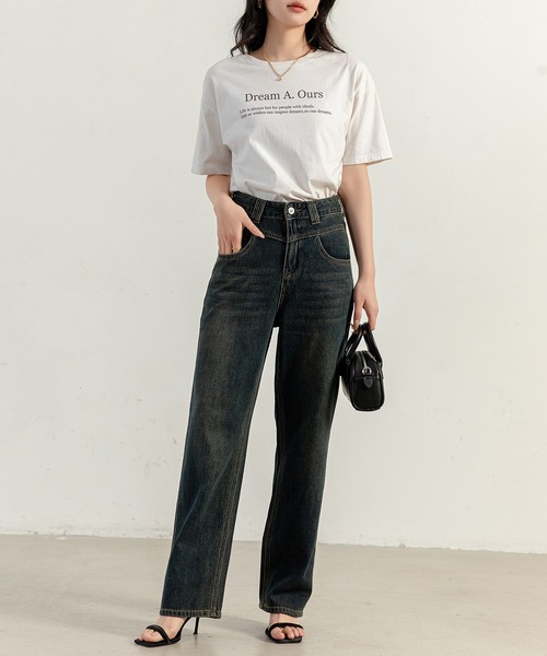 DAY CLOSET(デイ クローゼット)の「レディース ヴィンテージライクタテナガストレートデニムパンツ(デニムパンツ・レディース・ダークインディゴブルー/ブルー・XL/M/S/XS/L/2XL)」の8枚目の写真