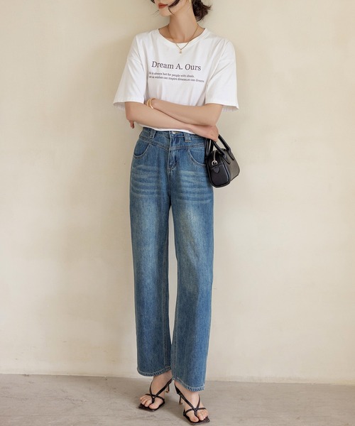 DAY CLOSET(デイ クローゼット)の「レディース ヴィンテージライクタテナガストレートデニムパンツ(デニムパンツ・レディース・ダークインディゴブルー/ブルー・XL/M/S/XS/L/2XL)」の14枚目の写真