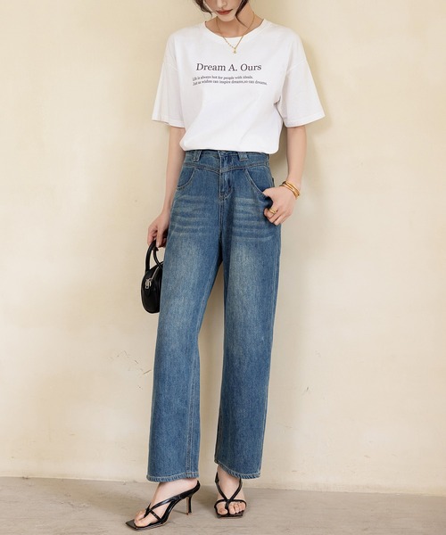 DAY CLOSET(デイ クローゼット)の「レディース ヴィンテージライクタテナガストレートデニムパンツ(デニムパンツ・レディース・ダークインディゴブルー/ブルー・XL/M/S/XS/L/2XL)」の15枚目の写真