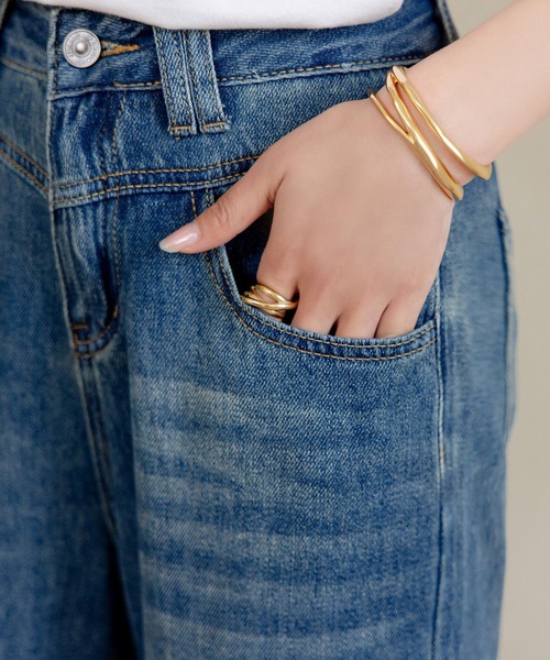DAY CLOSET(デイ クローゼット)の「レディース ヴィンテージライクタテナガストレートデニムパンツ(デニムパンツ・レディース・ダークインディゴブルー/ブルー・XL/M/S/XS/L/2XL)」の7枚目の写真