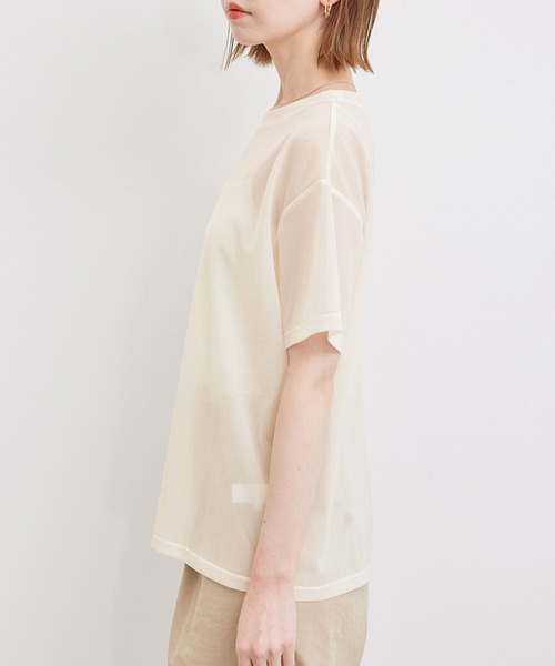 ROPE' PICNIC(ロペピクニック)の「シアーブライトTシャツ(Tシャツ/カットソー・レディース・グレー系その他/サックスブルー/キナリ・38)」の8枚目の写真