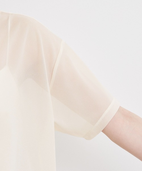 ROPE' PICNIC(ロペピクニック)の「シアーブライトTシャツ(Tシャツ/カットソー・レディース・グレー系その他/サックスブルー/キナリ・38)」の11枚目の写真