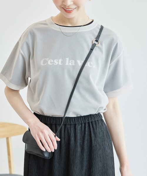 ROPE' PICNIC(ロペピクニック)の「シアーブライトTシャツ(Tシャツ/カットソー・レディース・グレー系その他/サックスブルー/キナリ・38)」の21枚目の写真