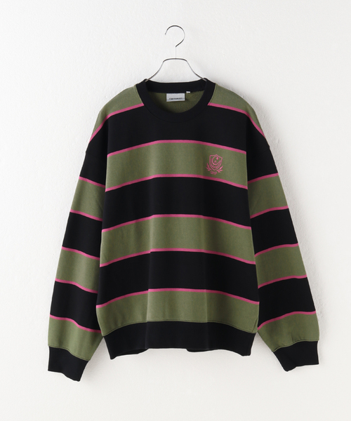 Carhartt WIP(カーハートダブリューアイピー)の「【CARHARTT WIP / カーハート ダブリューアイピー】 WILT SWEATSHIRT(Tシャツ/カットソー・メンズ・ネイビー/グリーン・LARGE)」の1枚目の写真