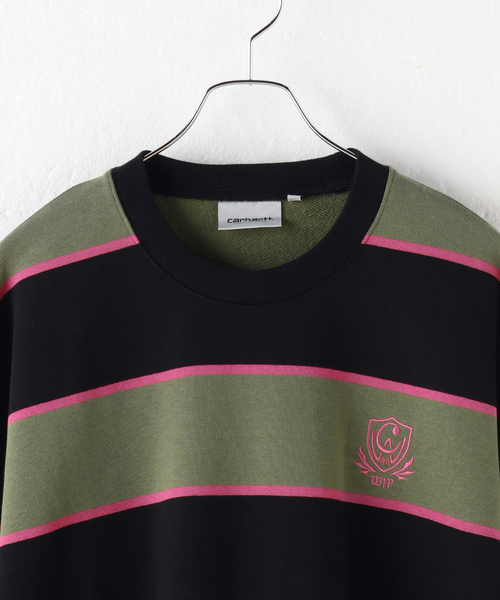 Carhartt WIP(カーハートダブリューアイピー)の「【CARHARTT WIP / カーハート ダブリューアイピー】 WILT SWEATSHIRT(Tシャツ/カットソー・メンズ・ネイビー/グリーン・LARGE)」の4枚目の写真