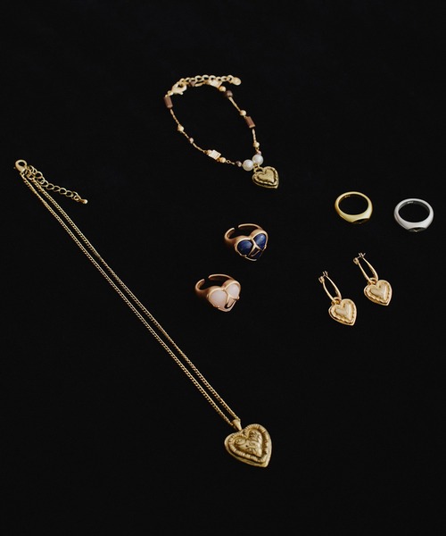 ANU（アヌ）の「heart 2way pierce - ハート2WAYピアス（ピアス（両耳用）・レディース・ゴールド/ピンクゴールド・FREE）」の6枚目の写真