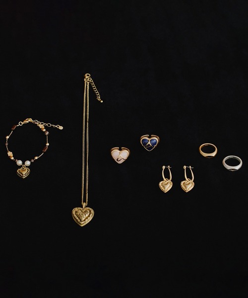 ANU（アヌ）の「heart 2way pierce - ハート2WAYピアス（ピアス（両耳用）・レディース・ゴールド/ピンクゴールド・FREE）」の5枚目の写真
