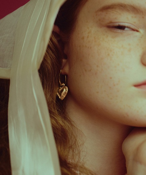 ANU（アヌ）の「heart 2way pierce - ハート2WAYピアス（ピアス（両耳用）・レディース・ゴールド/ピンクゴールド・FREE）」の3枚目の写真