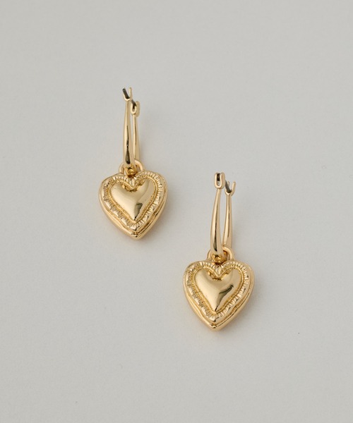 ANU（アヌ）の「heart 2way pierce - ハート2WAYピアス（ピアス（両耳用）・レディース・ゴールド/ピンクゴールド・FREE）」の10枚目の写真