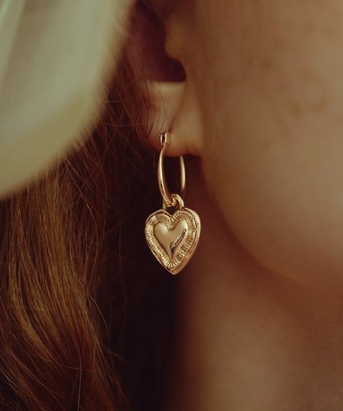 ANU（アヌ）の「heart 2way pierce - ハート2WAYピアス（ピアス（両耳用）・レディース・ゴールド/ピンクゴールド・FREE）」の15枚目の写真