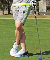 GIORNO SEVEN（ジョルノセブン）の「ゴルフウェア ロゴ型押しパイル生地 ハーフパンツ ショートパンツ メンズ（ゴルフグッズ）」