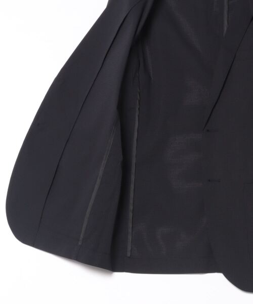 TAKA-Q（タカキュー）の「タカキュー ドットエア 2ボタンシャツジャケット(セットアップ可能)（セットアップ・メンズ・ネイビー/ブラック・MEDIUM/LARGE/X-LARGE）」の4枚目の写真