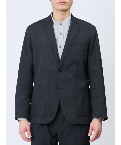 TAKA-Q（タカキュー）の「タカキュー ドットエア 2ボタンシャツジャケット(セットアップ可能)（セットアップ・メンズ・ネイビー/ブラック・MEDIUM/LARGE/X-LARGE）」の8枚目の写真