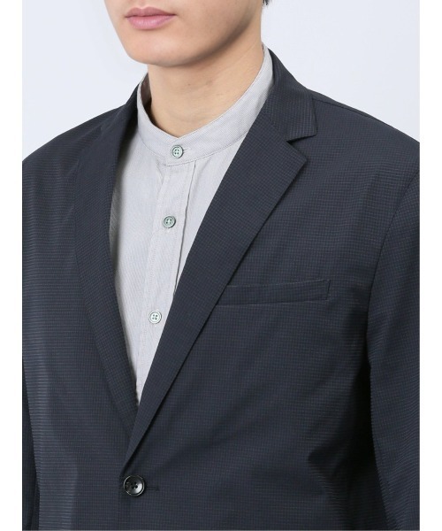 TAKA-Q（タカキュー）の「タカキュー ドットエア 2ボタンシャツジャケット(セットアップ可能)（セットアップ・メンズ・ネイビー/ブラック・MEDIUM/LARGE/X-LARGE）」の11枚目の写真