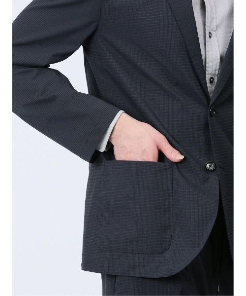 TAKA-Q（タカキュー）の「タカキュー ドットエア 2ボタンシャツジャケット(セットアップ可能)（セットアップ・メンズ・ネイビー/ブラック・MEDIUM/LARGE/X-LARGE）」の12枚目の写真