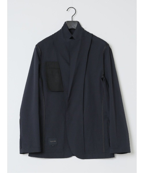 TAKA-Q（タカキュー）の「タカキュー ドットエア 2ボタンシャツジャケット(セットアップ可能)（セットアップ・メンズ・ネイビー/ブラック・MEDIUM/LARGE/X-LARGE）」の5枚目の写真