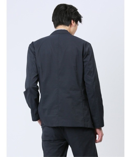 TAKA-Q（タカキュー）の「タカキュー ドットエア 2ボタンシャツジャケット(セットアップ可能)（セットアップ・メンズ・ネイビー/ブラック・MEDIUM/LARGE/X-LARGE）」の14枚目の写真