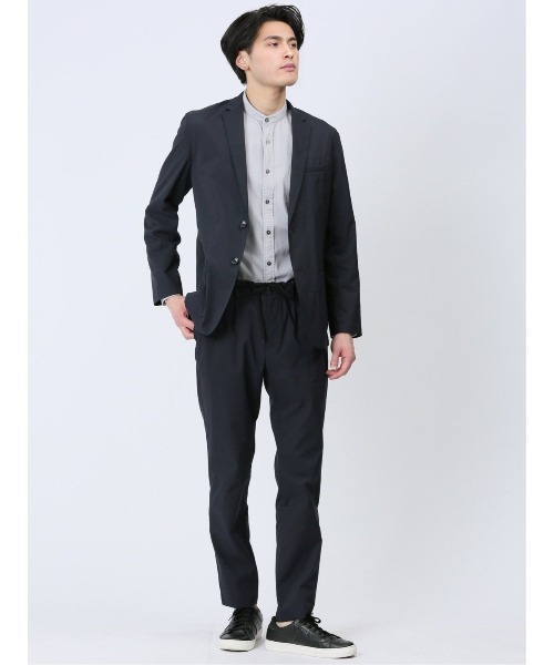 TAKA-Q（タカキュー）の「タカキュー ドットエア 2ボタンシャツジャケット(セットアップ可能)（セットアップ・メンズ・ネイビー/ブラック・MEDIUM/LARGE/X-LARGE）」の16枚目の写真