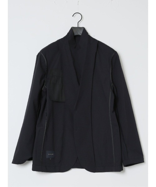 TAKA-Q（タカキュー）の「タカキュー ドットエア 2ボタンシャツジャケット(セットアップ可能)（セットアップ・メンズ・ネイビー/ブラック・MEDIUM/LARGE/X-LARGE）」の18枚目の写真