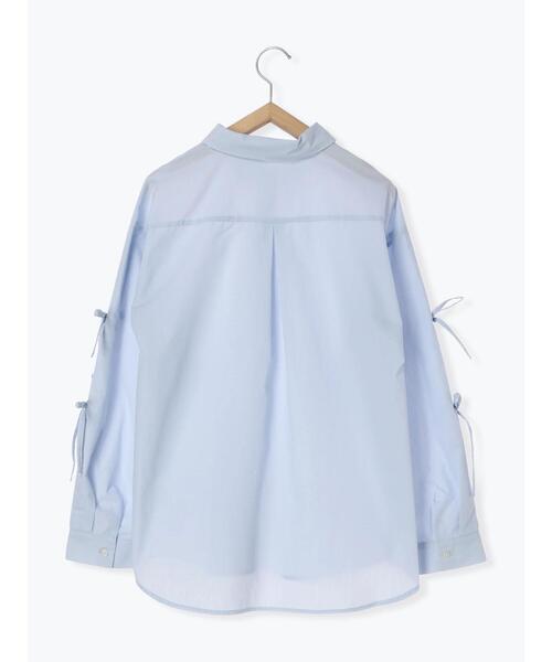 ehka sopo（エヘカソポ）の「柄アソート袖リボンシャツ（シャツ/ブラウス・レディース・ラベンダー/イエロー/サックスブルー/オリーブ/オフホワイト・F）」の6枚目の写真