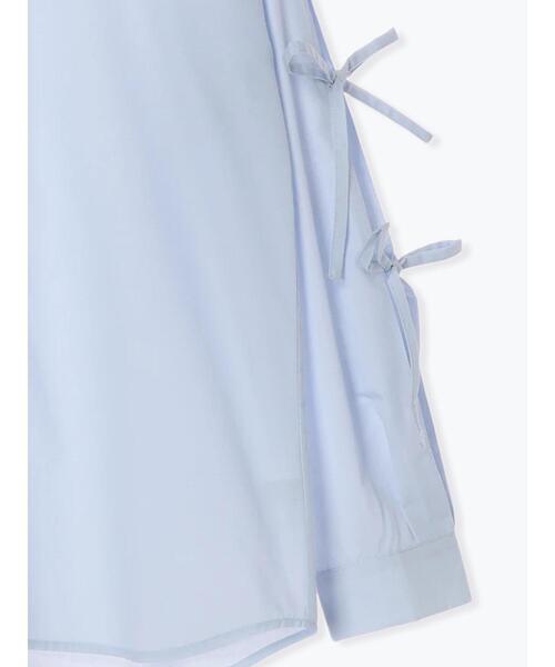 ehka sopo（エヘカソポ）の「柄アソート袖リボンシャツ（シャツ/ブラウス・レディース・ラベンダー/イエロー/サックスブルー/オリーブ/オフホワイト・F）」の8枚目の写真