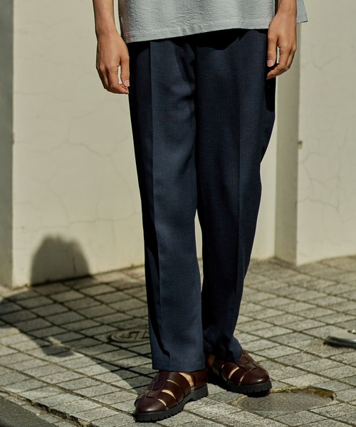 URBAN RESEARCH ROSSO MEN（アーバンリサーチロッソメン）の「『WEB限定』『セットアップ対応』パナマ風ストレートパンツ（その他パンツ・メンズ・ブラウン/ネイビー/ブラック・MEDIUM/LARGE）」の3枚目の写真