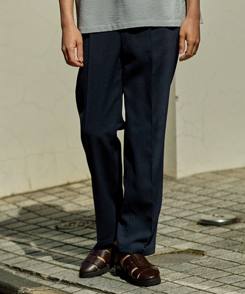 URBAN RESEARCH ROSSO MEN（アーバンリサーチロッソメン）の「『WEB限定』『セットアップ対応』パナマ風ストレートパンツ（その他パンツ・メンズ・ブラウン/ネイビー/ブラック・MEDIUM/LARGE）」の4枚目の写真