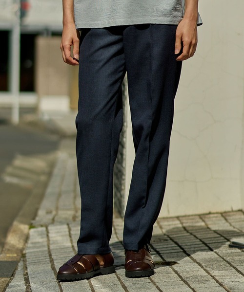 URBAN RESEARCH ROSSO MEN（アーバンリサーチロッソメン）の「『WEB限定』『セットアップ対応』パナマ風ストレートパンツ（その他パンツ・メンズ・ブラウン/ネイビー/ブラック・MEDIUM/LARGE）」の5枚目の写真