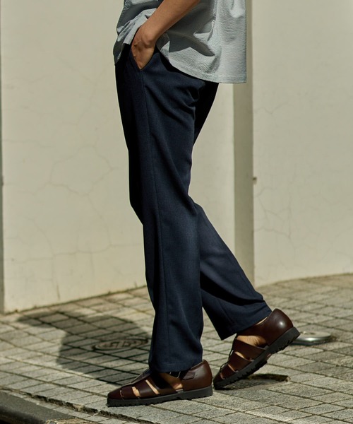 URBAN RESEARCH ROSSO MEN（アーバンリサーチロッソメン）の「『WEB限定』『セットアップ対応』パナマ風ストレートパンツ（その他パンツ・メンズ・ブラウン/ネイビー/ブラック・MEDIUM/LARGE）」の6枚目の写真