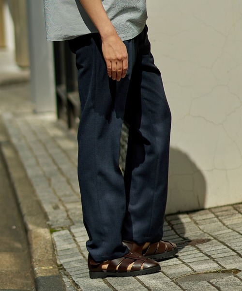 URBAN RESEARCH ROSSO MEN（アーバンリサーチロッソメン）の「『WEB限定』『セットアップ対応』パナマ風ストレートパンツ（その他パンツ・メンズ・ブラウン/ネイビー/ブラック・MEDIUM/LARGE）」の8枚目の写真