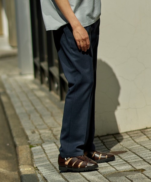 URBAN RESEARCH ROSSO MEN（アーバンリサーチロッソメン）の「『WEB限定』『セットアップ対応』パナマ風ストレートパンツ（その他パンツ・メンズ・ブラウン/ネイビー/ブラック・MEDIUM/LARGE）」の9枚目の写真