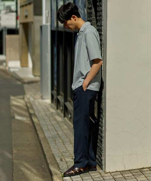 URBAN RESEARCH ROSSO MEN（アーバンリサーチロッソメン）の「『WEB限定』『セットアップ対応』パナマ風ストレートパンツ（その他パンツ・メンズ・ブラウン/ネイビー/ブラック・MEDIUM/LARGE）」の12枚目の写真