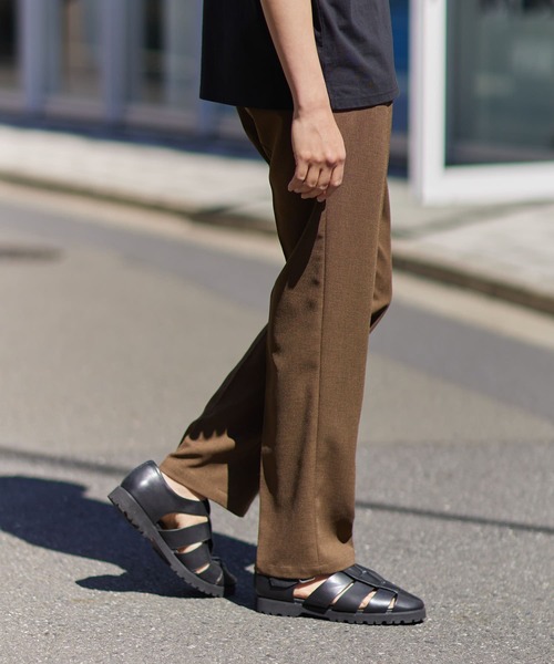 URBAN RESEARCH ROSSO MEN（アーバンリサーチロッソメン）の「『WEB限定』『セットアップ対応』パナマ風ストレートパンツ（その他パンツ・メンズ・ブラウン/ネイビー/ブラック・MEDIUM/LARGE）」の16枚目の写真