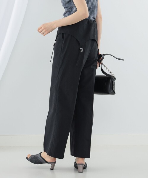 Ray BEAMS(レイビームス)の「Ray BEAMS / ガーターベルト ワイド パンツ(その他パンツ・レディース・ブラック/ライトグレー・1/0)」の10枚目の写真