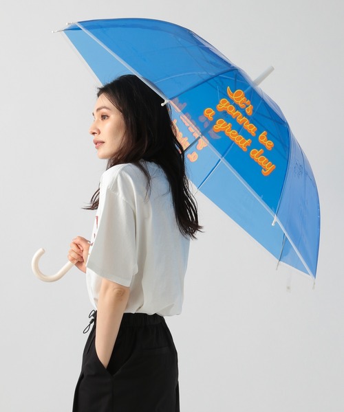 BAYFLOW（ベイフロー）の「[ワンタッチ式]BFTYPOビニール傘65cm（長傘・レディース・クリア/ブルー/ピンク・0）」の2枚目の写真