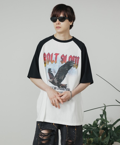 セール】BIKE STAR/バイクスター ピグメント加工ロックTシャツ