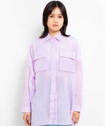 ANNA SUI NYC シアー 配色 オーバーサイズ シャツ 【SP】