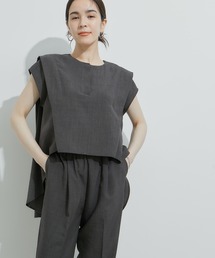 【セットアップ対応】タンブラーブッチャー2WAYブラウス