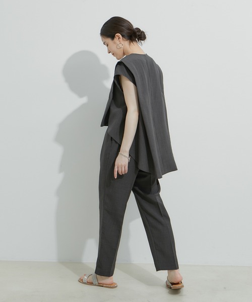 LE CERCLE par rope'（ルセルクルパーロペ）の「【セットアップ対応】タンブラーブッチャー2WAYブラウス（シャツ/ブラウス・レディース・チャコールグレー/ライトグレー/ダークブラウン/キャメル・FREE）」の15枚目の写真