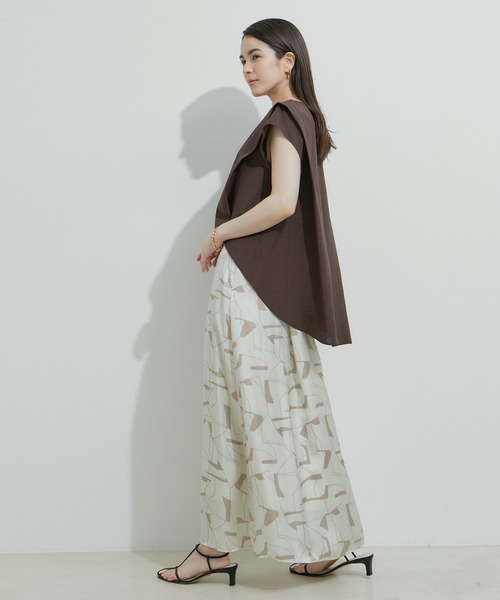 LE CERCLE par rope'（ルセルクルパーロペ）の「【セットアップ対応】タンブラーブッチャー2WAYブラウス（シャツ/ブラウス・レディース・チャコールグレー/ライトグレー/ダークブラウン/キャメル・FREE）」の11枚目の写真