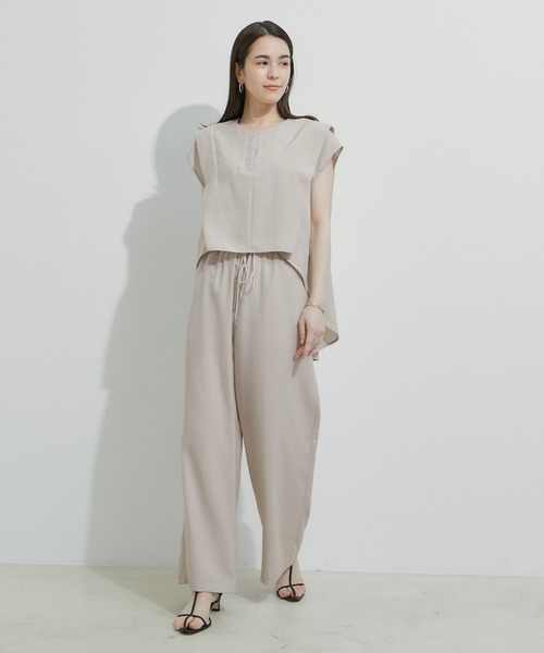 LE CERCLE par rope'（ルセルクルパーロペ）の「【セットアップ対応】タンブラーブッチャー2WAYブラウス（シャツ/ブラウス・レディース・チャコールグレー/ライトグレー/ダークブラウン/キャメル・FREE）」の10枚目の写真