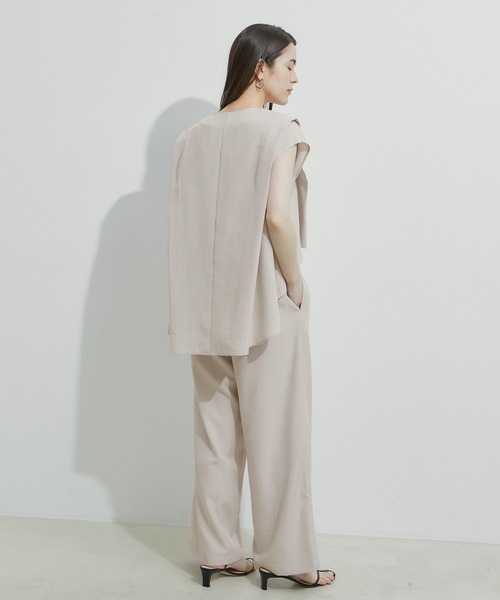 LE CERCLE par rope'（ルセルクルパーロペ）の「【セットアップ対応】タンブラーブッチャー2WAYブラウス（シャツ/ブラウス・レディース・チャコールグレー/ライトグレー/ダークブラウン/キャメル・FREE）」の9枚目の写真