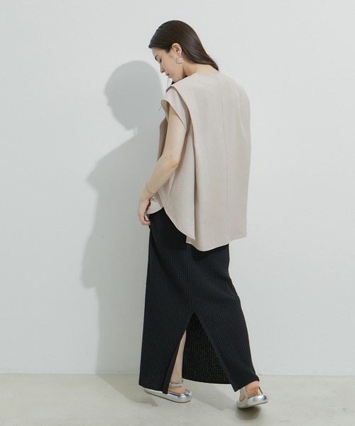 LE CERCLE par rope'（ルセルクルパーロペ）の「【セットアップ対応】タンブラーブッチャー2WAYブラウス（シャツ/ブラウス・レディース・チャコールグレー/ライトグレー/ダークブラウン/キャメル・FREE）」の7枚目の写真