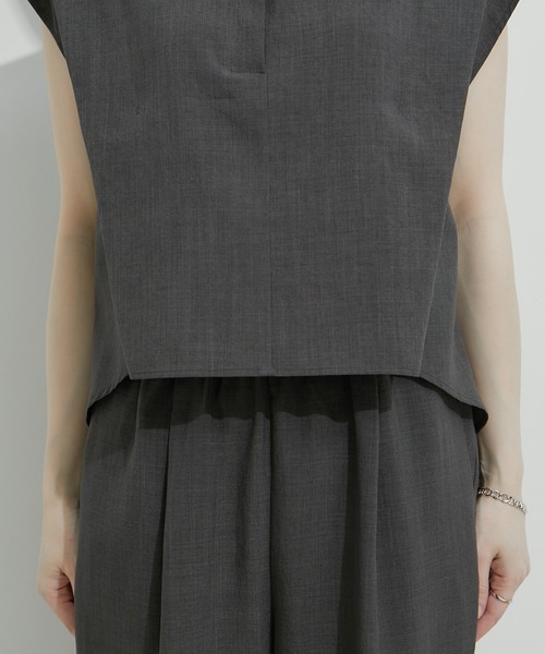 LE CERCLE par rope'（ルセルクルパーロペ）の「【セットアップ対応】タンブラーブッチャー2WAYブラウス（シャツ/ブラウス・レディース・チャコールグレー/ライトグレー/ダークブラウン/キャメル・FREE）」の22枚目の写真