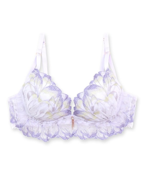 fran de lingerie（フランデランジェリー）の「華やかペタルのランジェリーすっきりラインの谷間メイクブラ 「ワンダーリフトブラ001 ブラジャー（ワイヤー有り）」 ブラジャー（ブラジャー・レディース・ラベンダー/オフホワイト/シルバーグレー・F70/F65/C65/B75/B70/B65/E75/E70/E65/D75/D70/D65/C75/C70/G75/G70/G65/F75）」の21枚目の写真
